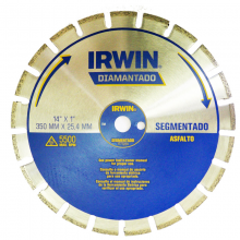 Disco Diamantado Irwin 350 mm Segmentado - Asfalto - Ref: 1777224
