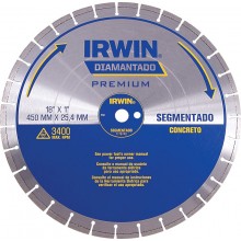 Disco Diamantado Irwin 450 mm - Segmentado - Concreto - Ref: 1778740